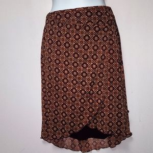 Evolution Wrap Boho Pattern Skirt S